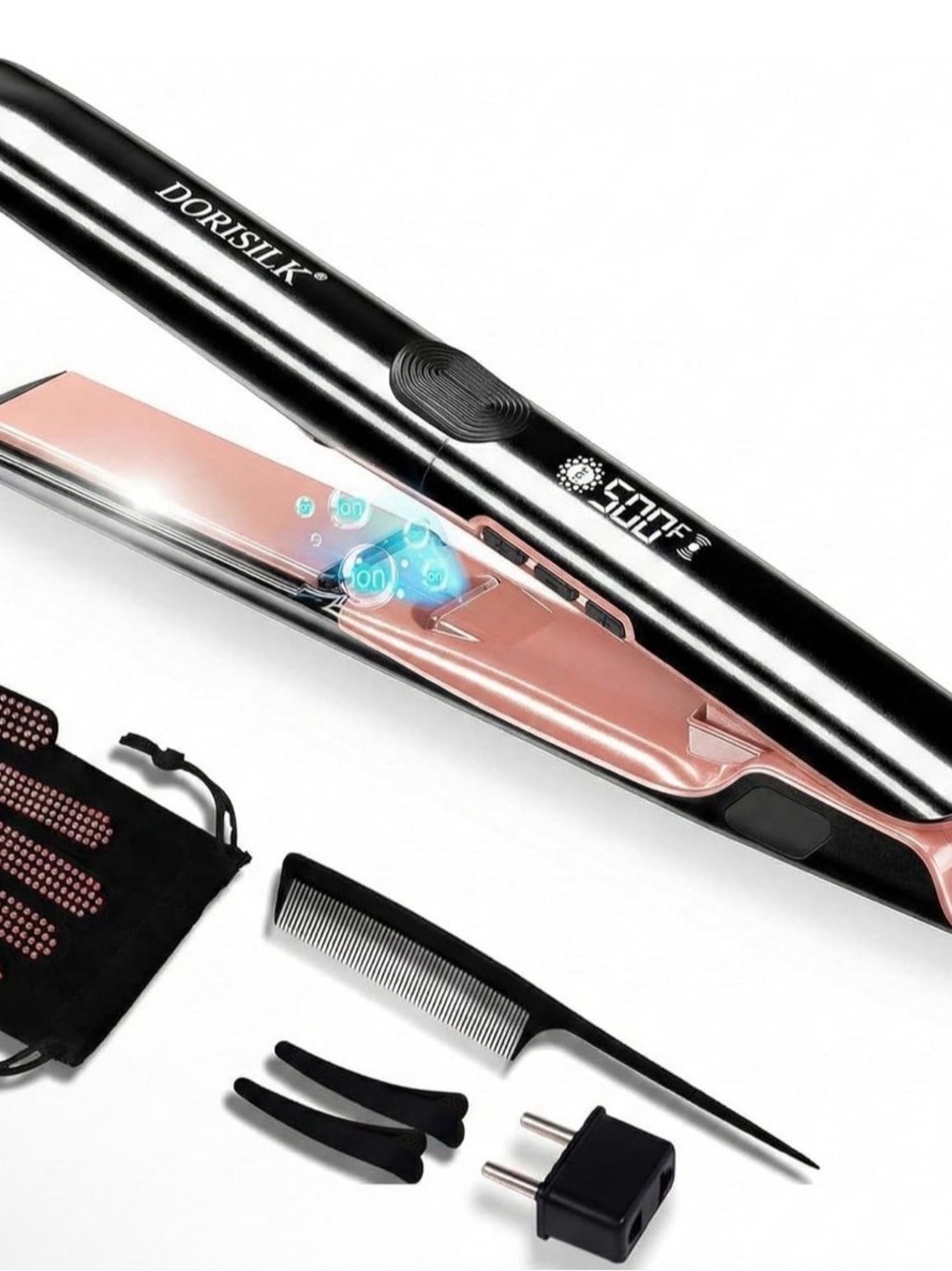 New DORISILK 500 Degree High Temp
Professional Hair Straightener30s fast